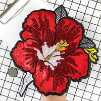 

Large Sequin Rafflesia Embroidery Patch Bag Clothes Flower Badge Iron on Applique DIY