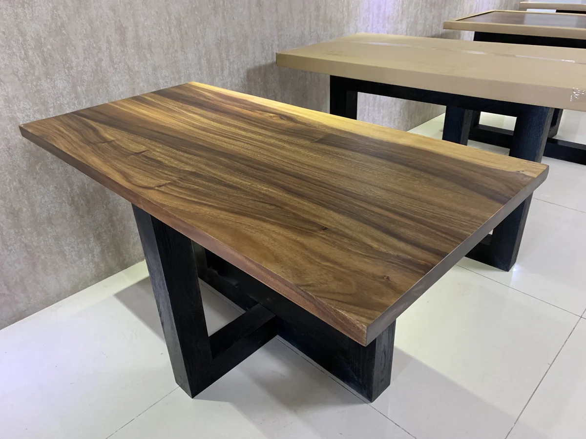 
Soilid wood modern design epoxy counter top river table 