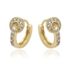 Small baby girls 14k gold plated CZ mini hoop earrings, the wholesale price of gold earrings baby