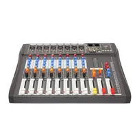 

8 Channel usb interface controller professional sound DJ audio mixer +48v bluetooth
