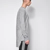 new fashion hip hop men's extended curved hem before long after short cotton loose Long sleeve T-shirt solid Europe street
