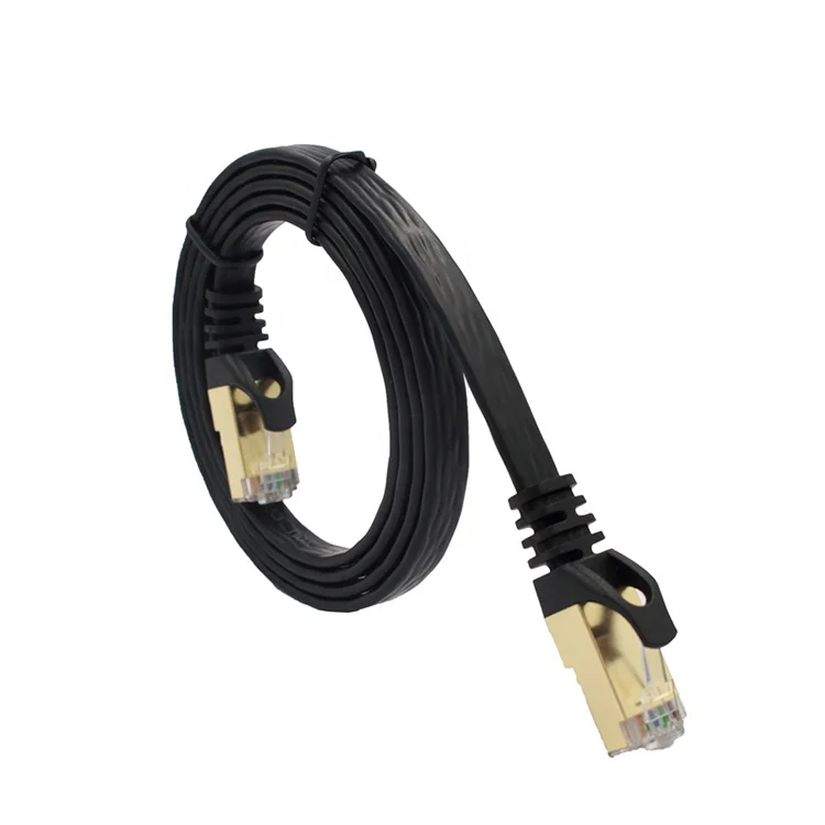 
cat7 patch cord sstp shielded black pure copper cat 7 Ethernet cable 