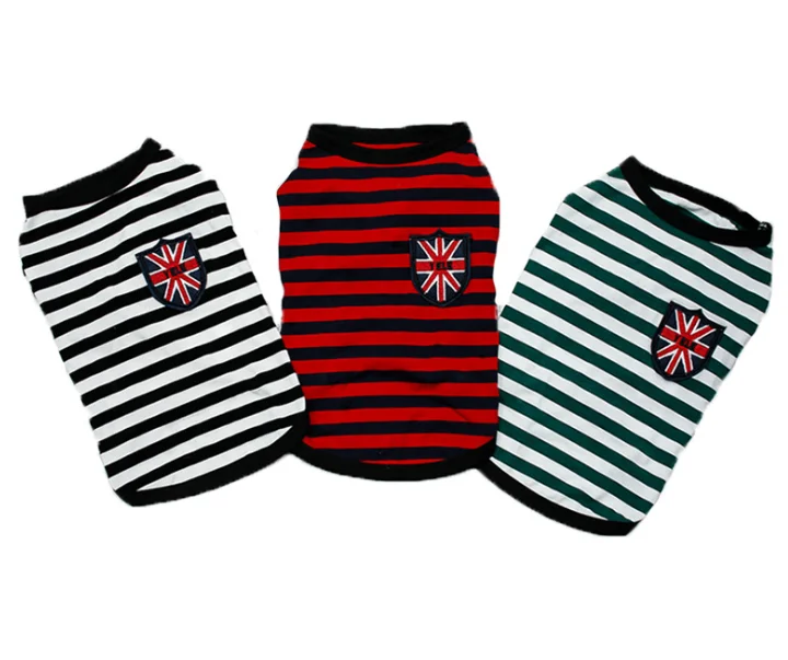 2019 new style spring and summer pet clothing dog clothes striped clothing pet