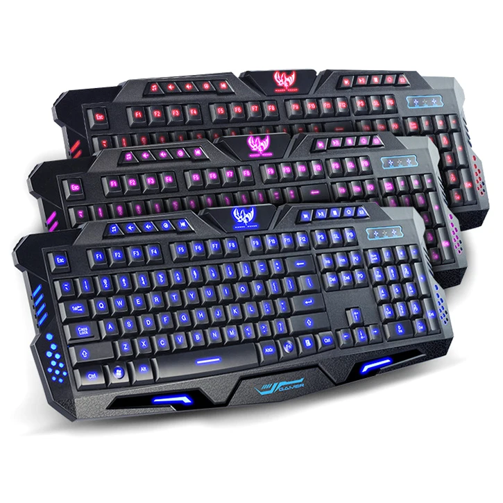 

New 2019 computer keyboard colored keys rgb tablet mechanical keyboard for gamer, Black