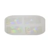 Customized design see through clear transparent holographic security sticker/label with light-reflectve effect & latent image