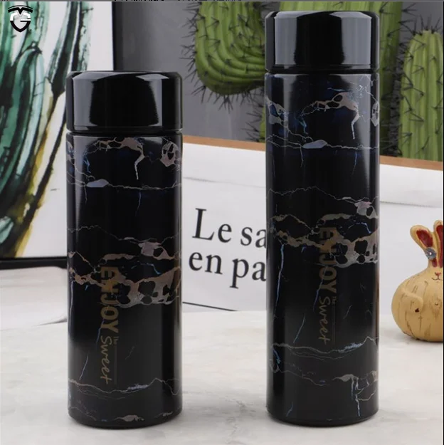 350ml 500ml Marble design stainless steel thermos flask double wall insulated water bottle