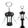 High quality zinc alloy double lever corkscrew wine and bottle opener bar tool plastic handle waiter winged corkscrew