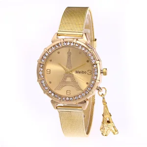 Hot-selling  Ladies'Watches with Steel Strips, Eiffel Tower Fashion Quartz Watches, Explosive Watches in Stock