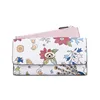 Wholesale ladies purse pvc printing flower rfid wallet long short zipper women bag lady wallets