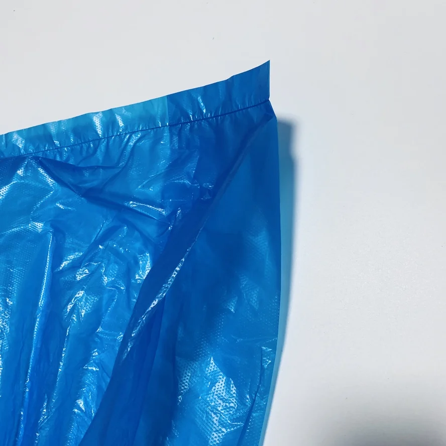 
food grade LDPE plastic bag with elastic band opening 