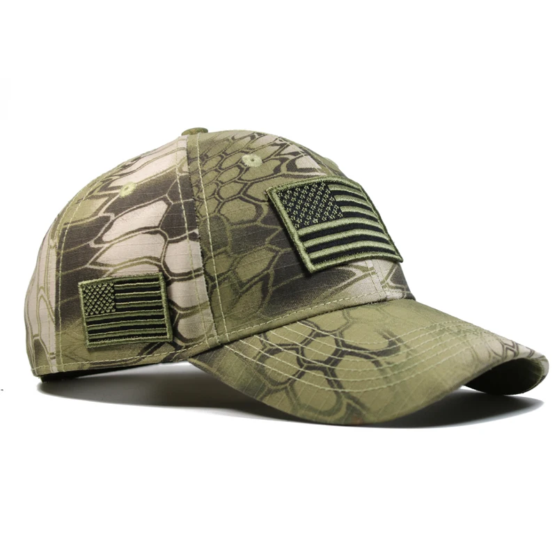 
Custom High Quality American Flag Camo Baseball Hat 