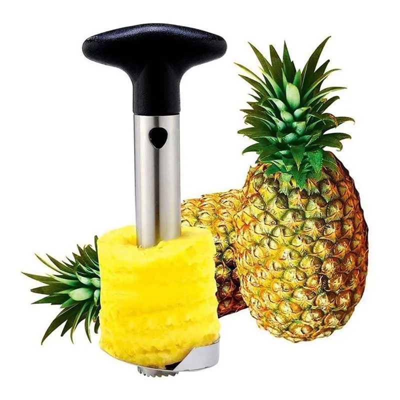 

Best Selling 304 Stainless Steel Pineapple Peeler Heavy Duty Slicer and Corer, Black