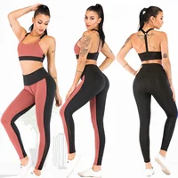 

Custom design sports suit yoga add your logo athletic fitness clothes ladies wear leggings set wholesale women
