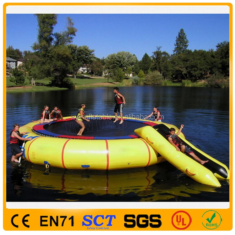 Hot Selling Outdoor Inflatable Exciting Floating Water Trampoline, Inflatable Water Trampoline Games For Sale
