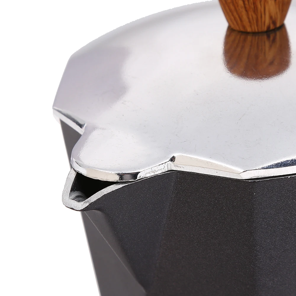 
wooden handle Moka Espresso Coffee Maker 