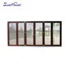 Aluminium wood composited double glazed glass folding door
