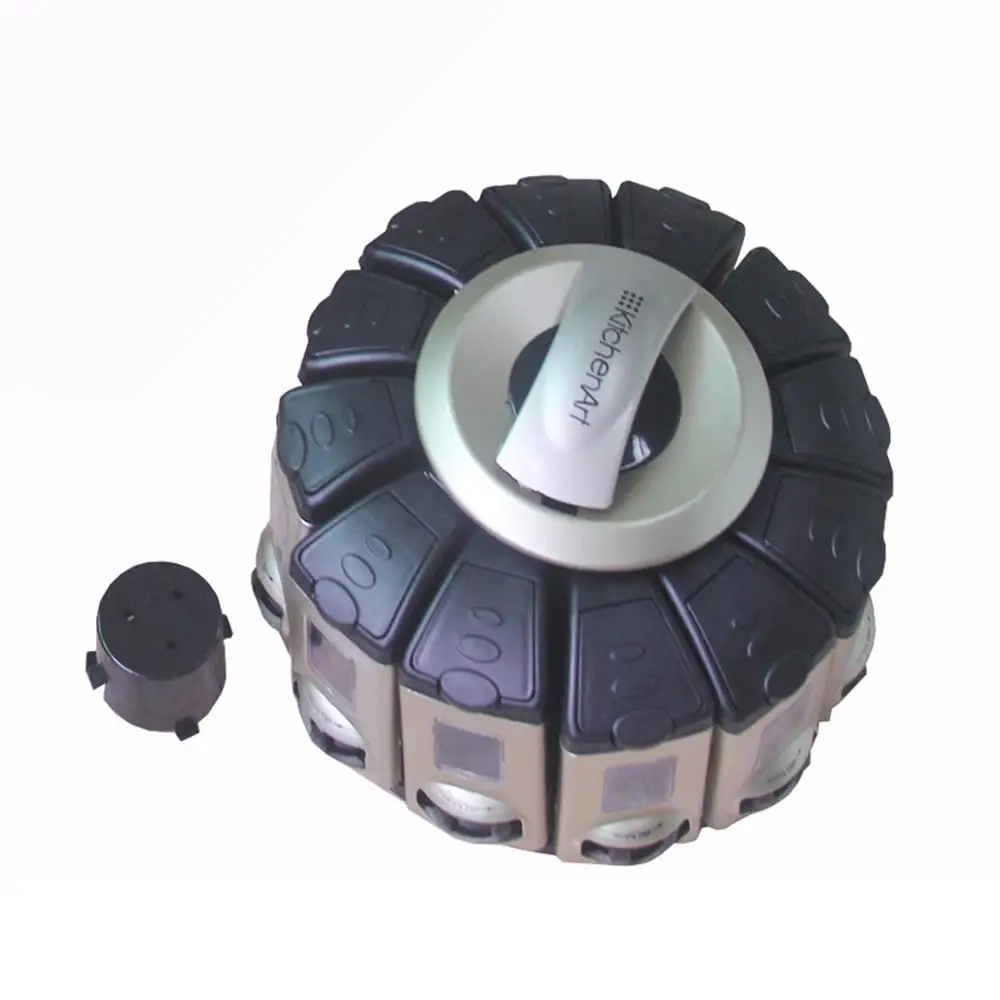 

Multi-function Portability Auto-measure Carousel Plastic Spice Box