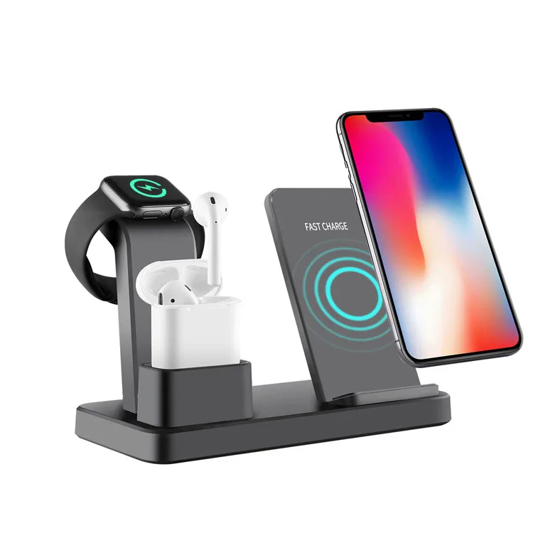 innovation 2019 3in1 Fast Wireless Charging Stand for Apple Watch 4/3/2 iPhone Xs/XS MAX/8/8 Plus,Samsung Galaxy S9/S9+/S8+/Note