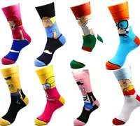 

high quality funny novelty crew men comics sublimation cool cartoon socks wholesale