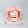 Double open ribbon round barrel jewelry jewels lipstick dried flowers holiday festival eternal flower paper gift box