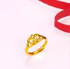 XP0032 Trade assurance 24k gold Jewelry crown shape car flower pattern female ring size can be adjusted freely wholesale