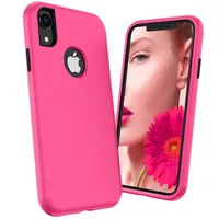 

3 Pieces Hybrid Hard PC Rubber UV Coating Mobile Phone Case Protector Robot Cell Phone Cover For iPhone XR Case