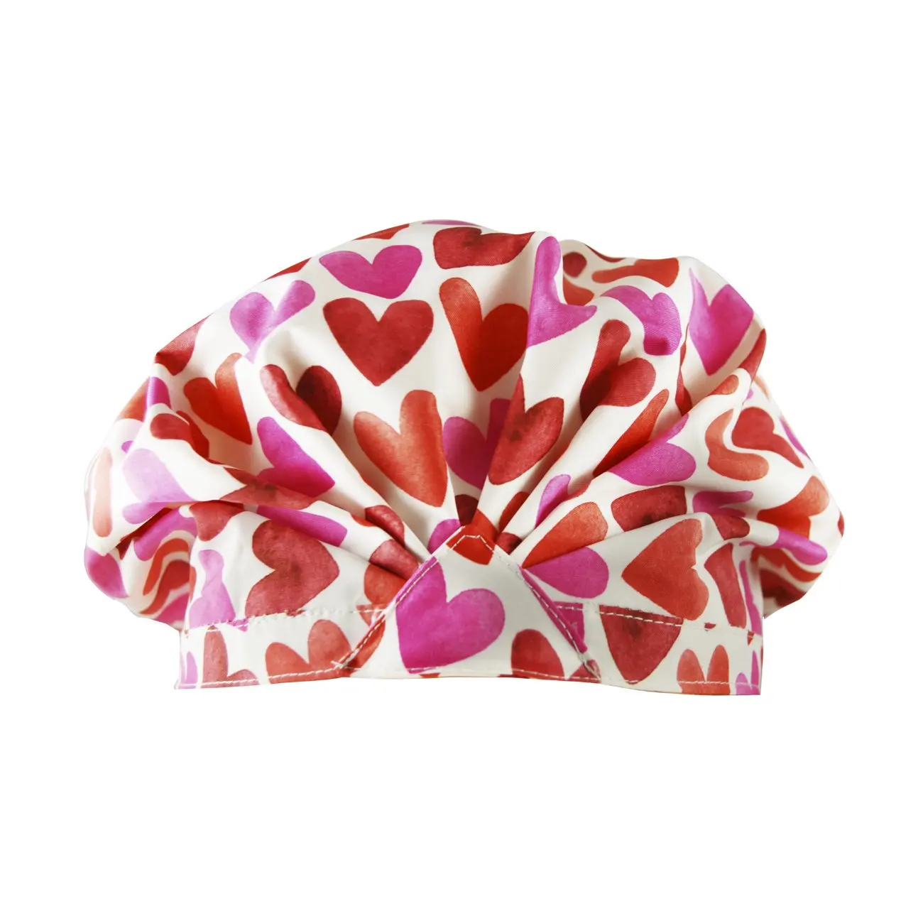 
Wholesale New Model Heart Print Waterproof Shower Cap Turban Girl 