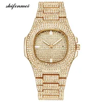 

New arrival hip-hop bling bling alloy quartz watch stones male orologio hot fashion quality crystals men relojes