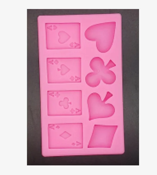 

Cake Tool playing card Silicone mold Mould Wedding Birthday Cake Fondant Cake Decorating Molds