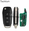llave del coche 3 Buttons Remote Key Case Shell Fob With circuit board 49chip 433 mhz car key replacement For ford