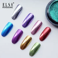 

ELSA Super Shine Nail Glitters Mirror Titanium Powder Rose Gold Silver Metallic Manicure Nail Art Chrome Dust Decoration