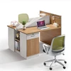 mini 2 seater office computer desk partition two person workstation