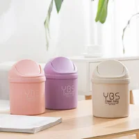 

Garbage Trash Cans With Lid Best For Office Creative Mini Desktop Waste Bin