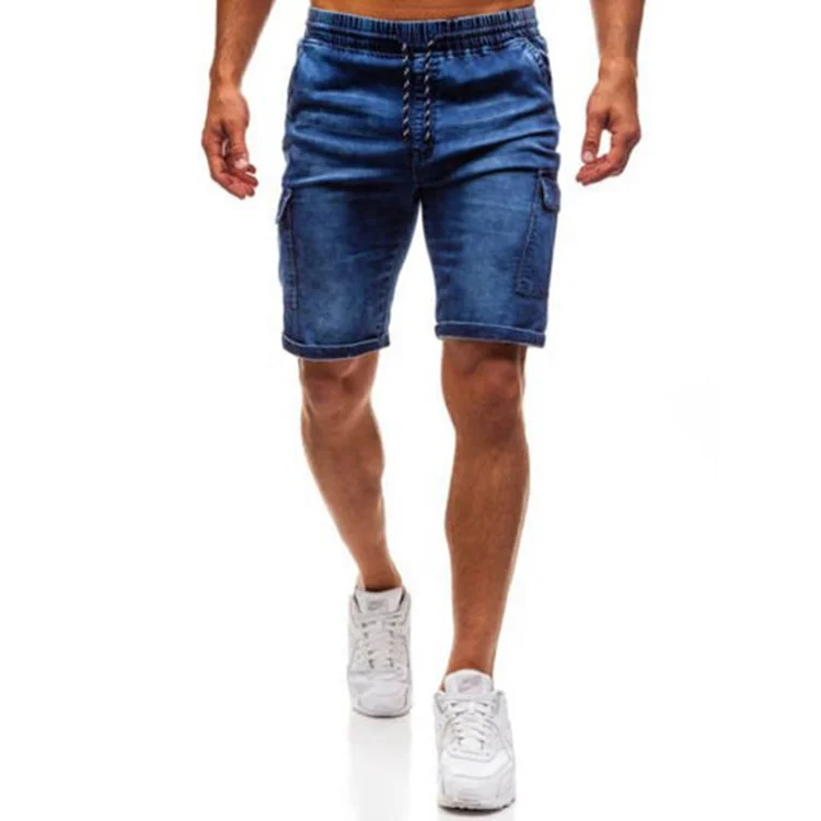 

C4911 Men' Knife Cut broken Hole Slim Denim Shorts Men' Youth Pants