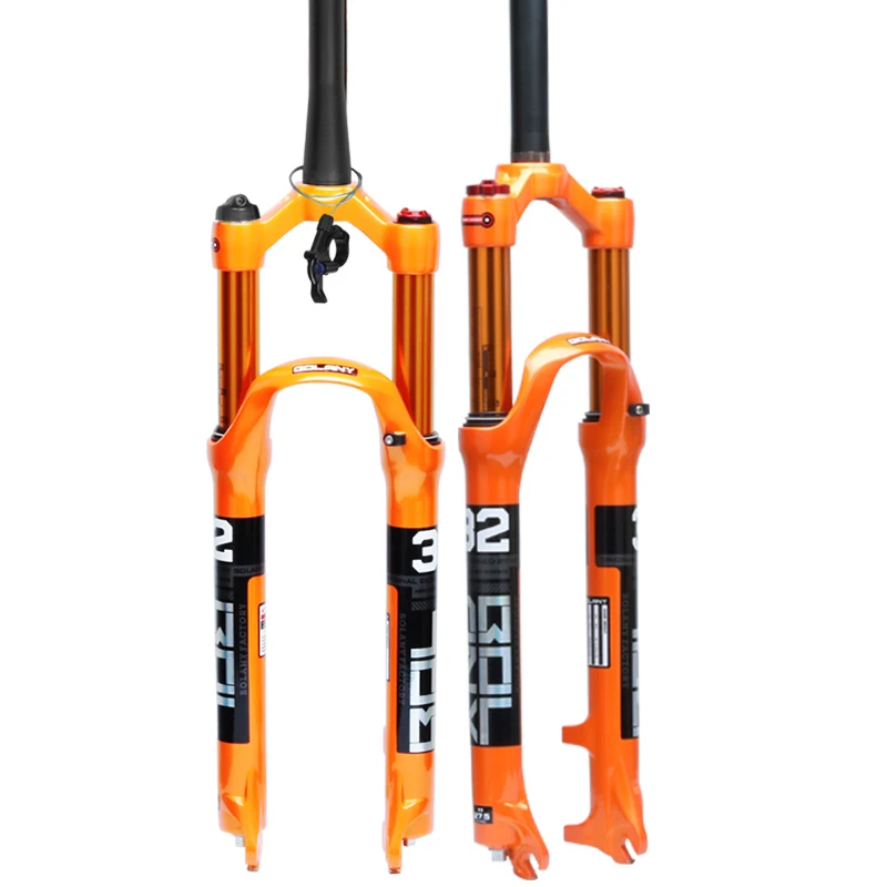 

2019 new design aluminum alloy bicycle suspension front fork mtb suspension fork 27.5, Orange