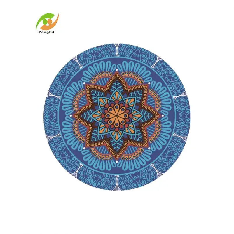 Round suede yoga mat