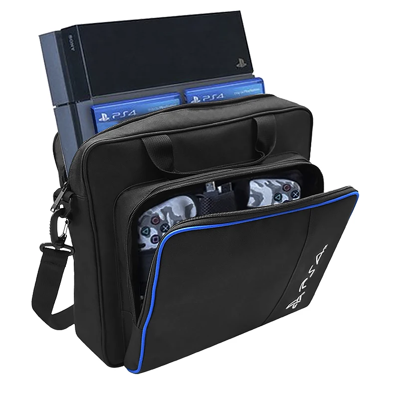 

New design carrying travel PS4 shoulder bag for PS4 Slim Console Pro games controller accessories, Black