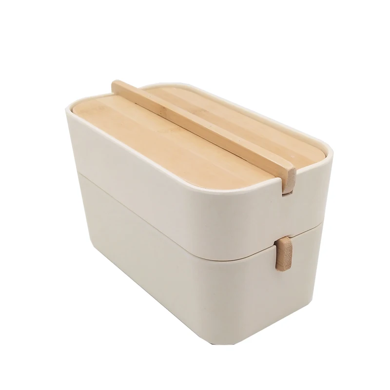 

Custom High-grade Double Bamboo Fiber Jewellery Storage Gift Box With Lid, Matte color or customized