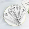 Amazon Top Seller Stainless Steel 18/10 Dessert Knife Fork Spoon Flatware Kitchenware Silverware Set for Party Barbeque