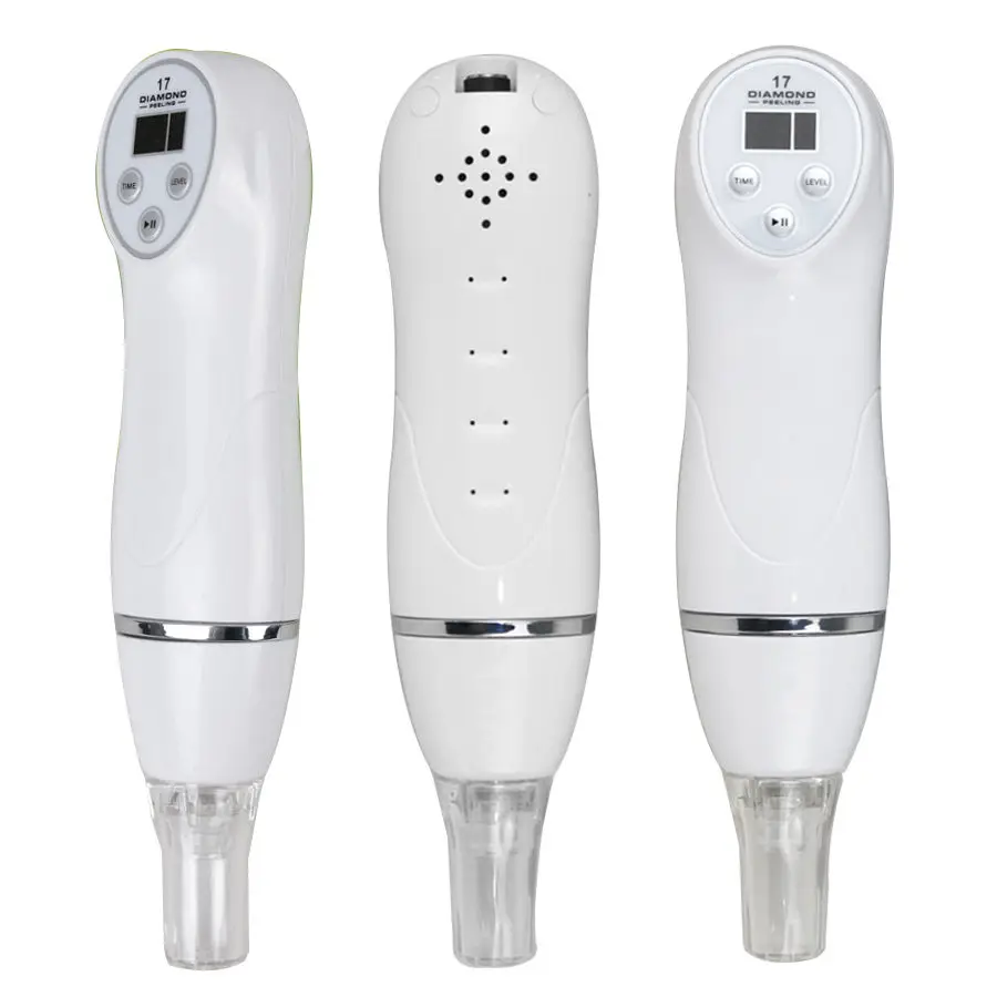 

Handheld diamond microdermabrasion remove blackhead vacuum with CE approval, White