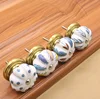 Factory Cheap Price Mediterranean Ceramic Handle Drawer Single Hole Wardrobe Cabinet Door Art Handle & Knob MJ-1037