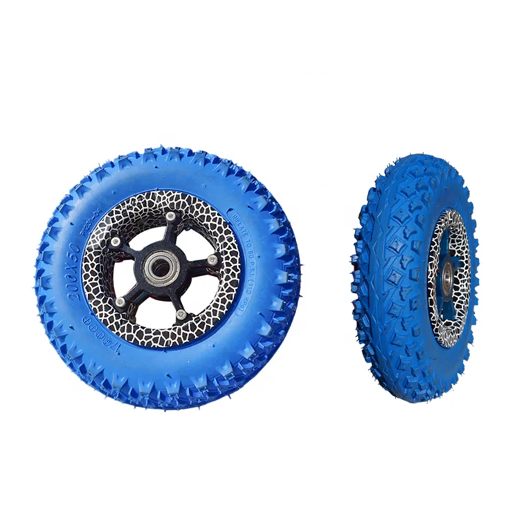 

6 7 8 inch all terrain electric skateboard waveboard wheels for scooter mountainboard, Black;blue;red or make as requirement