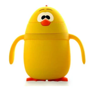 Amazon Personality Chicken Lovely Water Bottle Cartoon Child Stainless Steel  Portable Leak-Proof Seal Handle Bottle