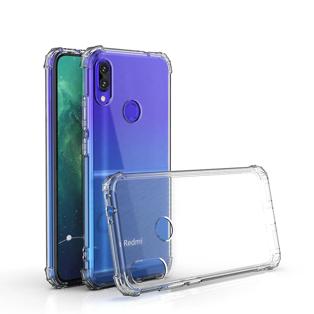 

New products shock proof mobile phone TPU crystal clear Phone Cover For Redmi Note 7/Note 7 pro