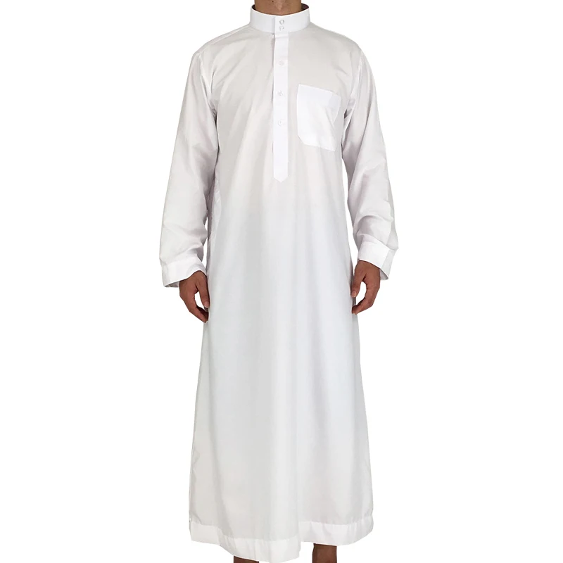 

62 Sizes Islam White Thobe Qamis Daffah Clothes for Men, All white