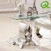 Modern Living Room Furniture Tempered Glass Top Side Coffee Table