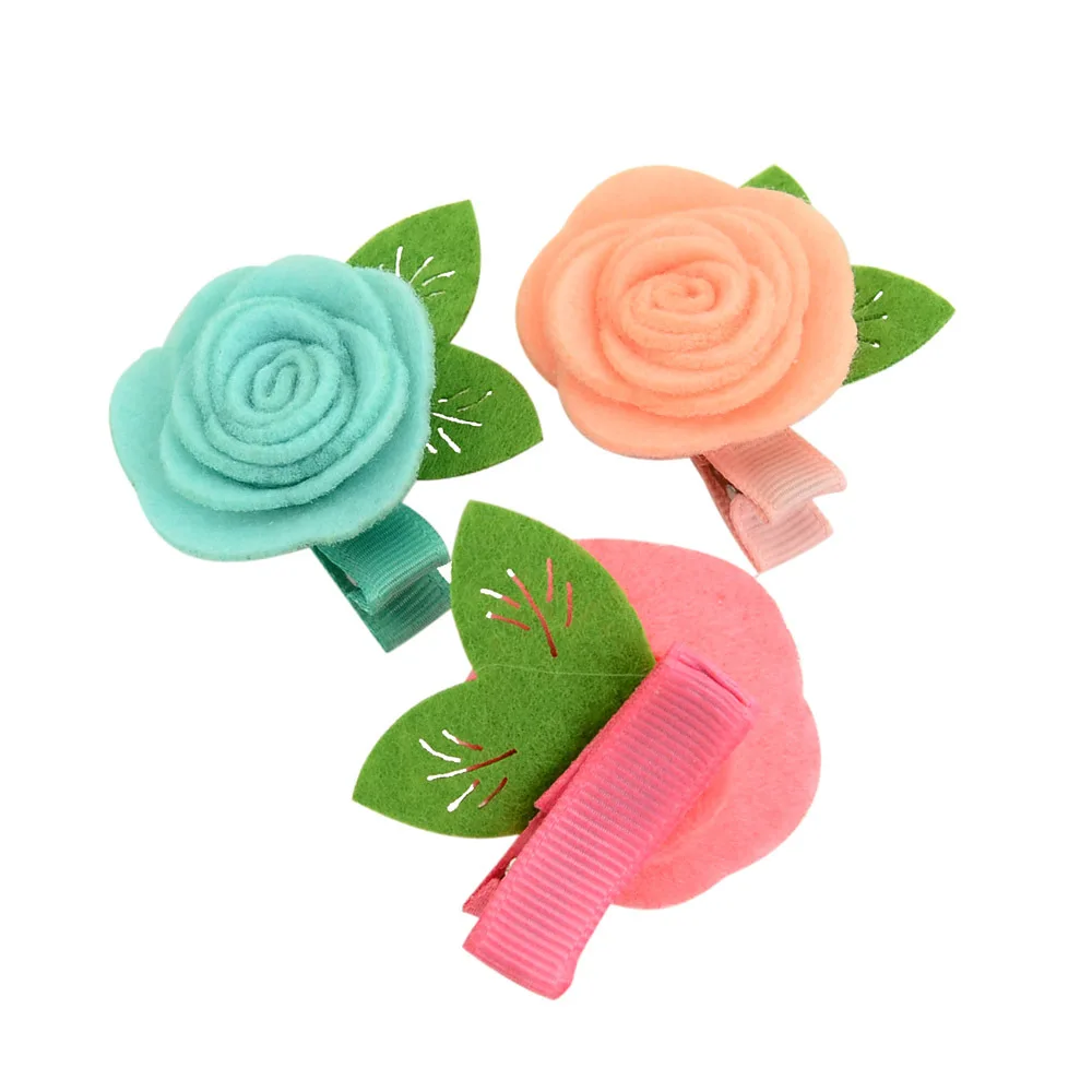 

free shipping mini non woven flower toddler girl hair bows hairbows for infant girls, Picture/custom