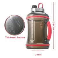 

2019 Hot Selling New Mode PETG free Portable Big Capacity 3.2L Sport Gallon Water Gym Jug Bottle With Stainless Steel Lid