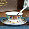 Bone china vintage coffee cup and saucer porcelain 200ml tea cup with custom printing