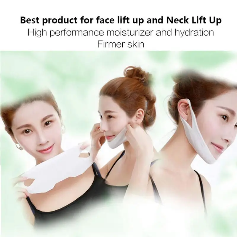 

4D Double V-Shape Thin Face Mask Slimming Eliminate Edema Lifting Firming Fat Burn Double Chin V-line, N/a